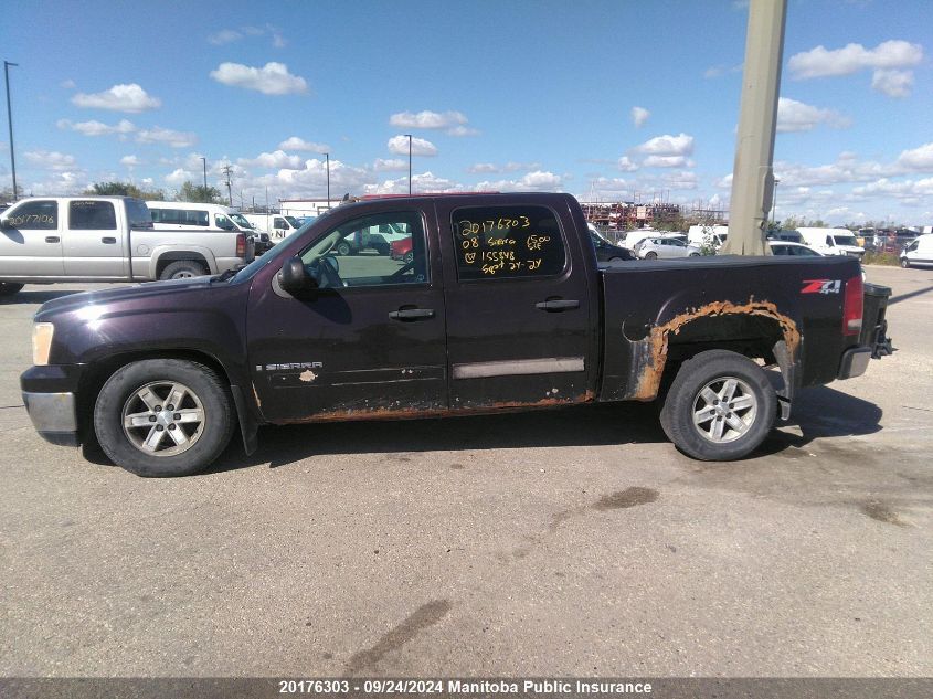 2008 GMC Sierra 1500 Sle Crew Cab VIN: 2GTEK13M481155848 Lot: 20176303