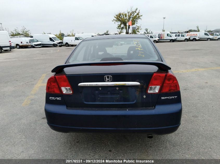 2003 Honda Civic Sport VIN: 2HGES16833H919494 Lot: 20176551