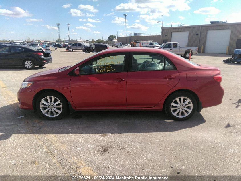 2009 Toyota Corolla Le VIN: 2T1BU40E99C001246 Lot: 20176621