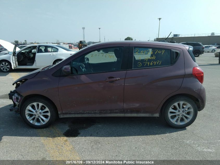 2019 Chevrolet Spark Lt VIN: KL8CD6SA6KC796421 Lot: 20176709