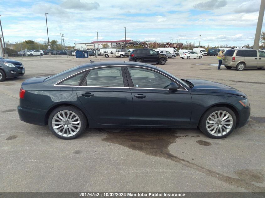 2014 Audi A6 3.0T Quattro VIN: WAUHGCFC9EN108805 Lot: 20176752