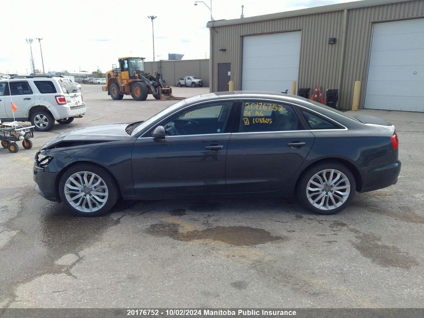 2014 Audi A6 3.0T Quattro VIN: WAUHGCFC9EN108805 Lot: 20176752