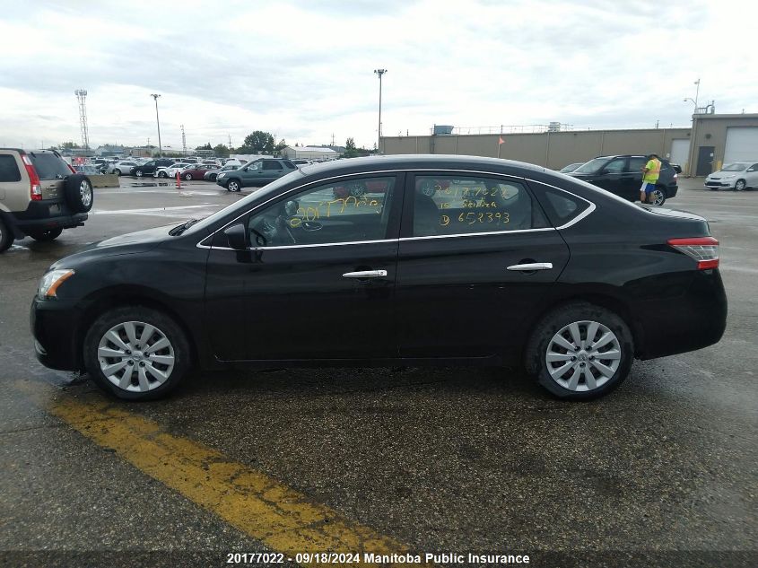 2015 Nissan Sentra 1.8 Sl VIN: 3N1AB7AP2FL652393 Lot: 20177022