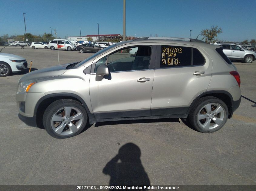 2014 Chevrolet Trax Ltz VIN: 3GNCJSSBXEL181128 Lot: 20177103