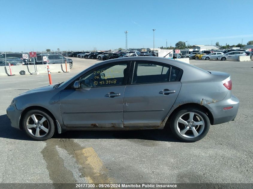 2006 Mazda Mazda3 Gs VIN: JM1BK12FX61423908 Lot: 20177300