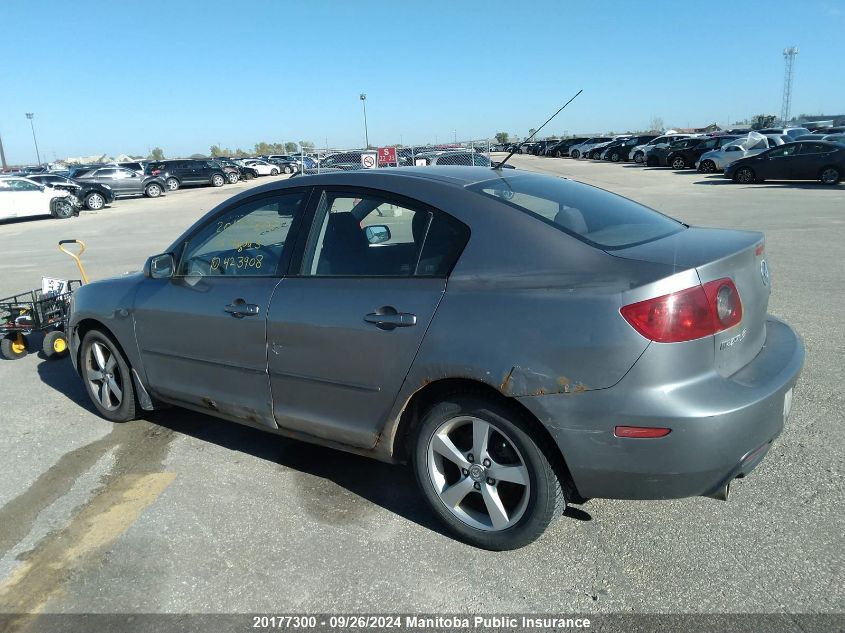 2006 Mazda Mazda3 Gs VIN: JM1BK12FX61423908 Lot: 20177300