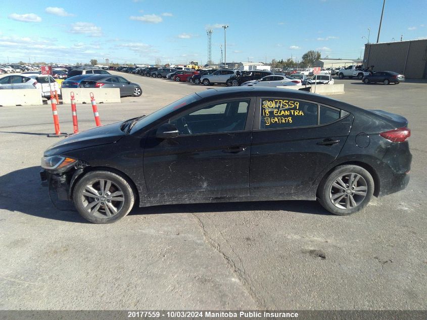 2018 Hyundai Elantra Gl VIN: KMHD84LFXJU697278 Lot: 20177559