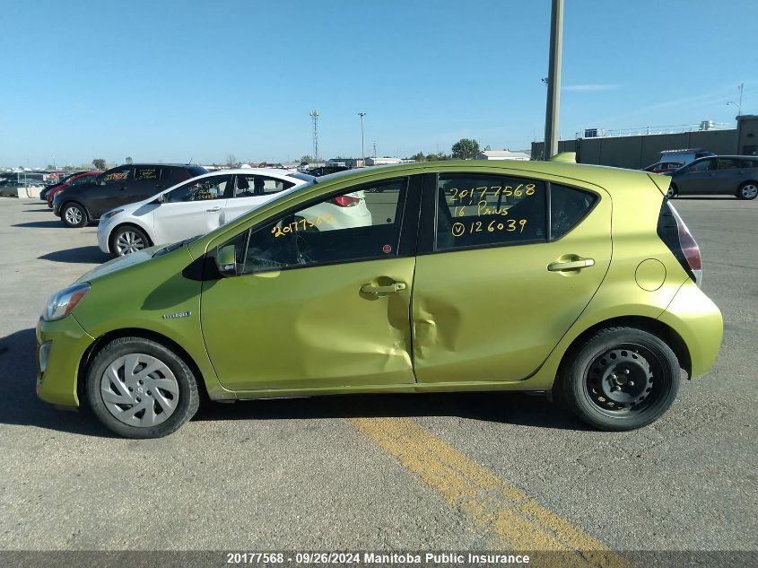 2016 Toyota Prius C VIN: JTDKDTB35G1126039 Lot: 20177568