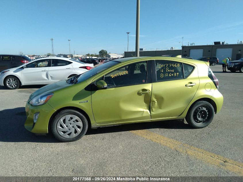 2016 Toyota Prius C VIN: JTDKDTB35G1126039 Lot: 20177568