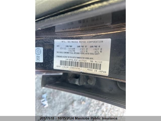2023 Mazda Mazda3 Sport Gs I-Activ VIN: JM1BPBLM0P1617725 Lot: 20177618