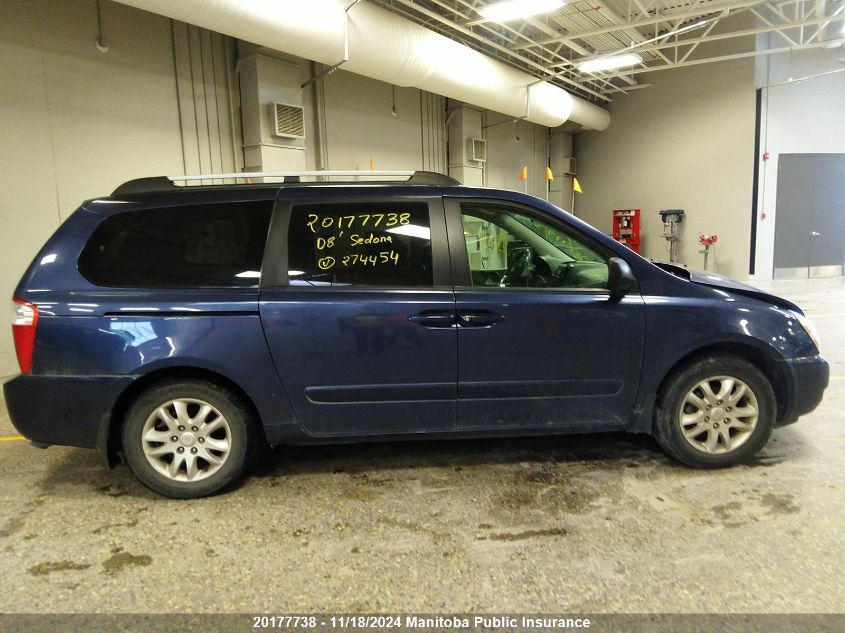 2008 Kia Sedona Ex VIN: KNDMB233686274454 Lot: 20177738