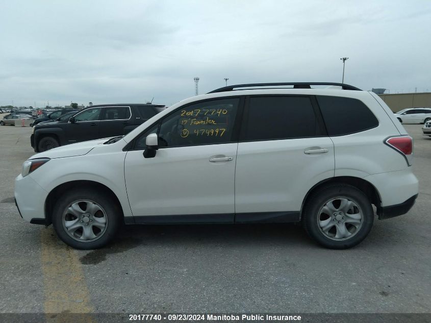 2017 Subaru Forester 2.5I VIN: JF2SJEBCXHH474997 Lot: 20177740