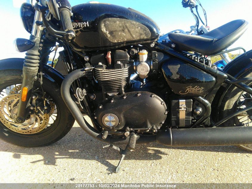 2020 Triumph Bonneville Bobber Black VIN: SMTD53HL8LTAA4500 Lot: 20177753