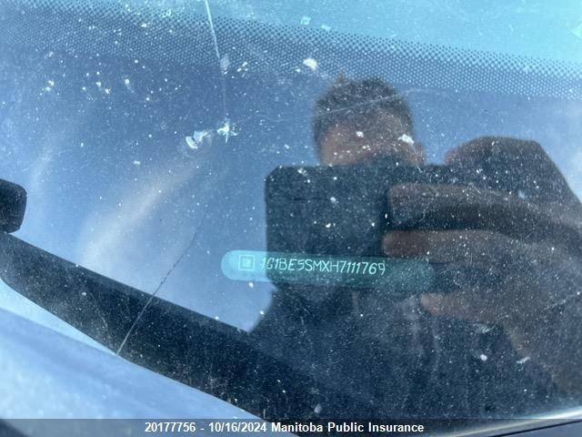 2017 Chevrolet Cruze Lt Turbo VIN: 1G1BE5SMXH7111769 Lot: 20177756