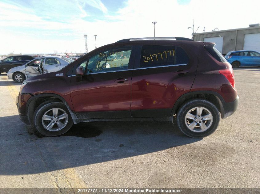 2016 Chevrolet Trax Lt VIN: 3GNCJPSB7GL258814 Lot: 20177777