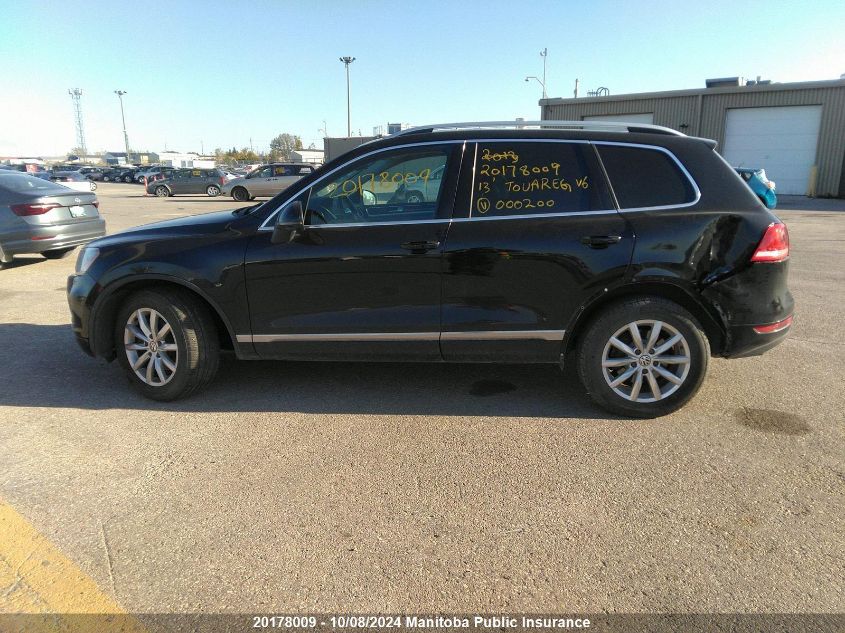 2013 Volkswagen Touareg V6 VIN: WVGDF9BP5DD000200 Lot: 20178009