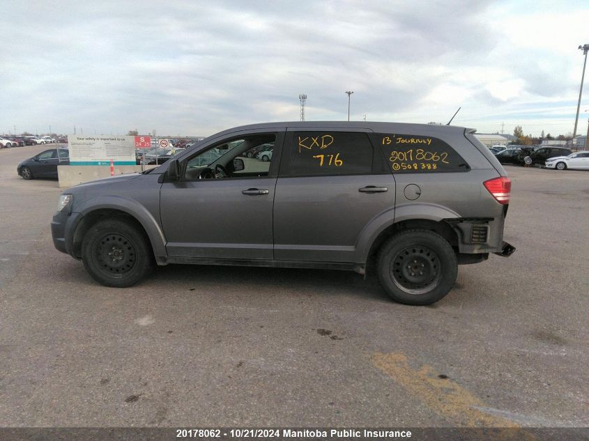 2013 Dodge Journey Se VIN: 3C4PDCAB8DT508388 Lot: 20178062