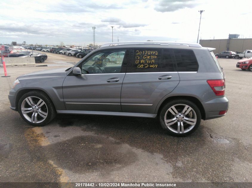 WDCGG8HB2CF867149 2012 Mercedes Benz Glk350