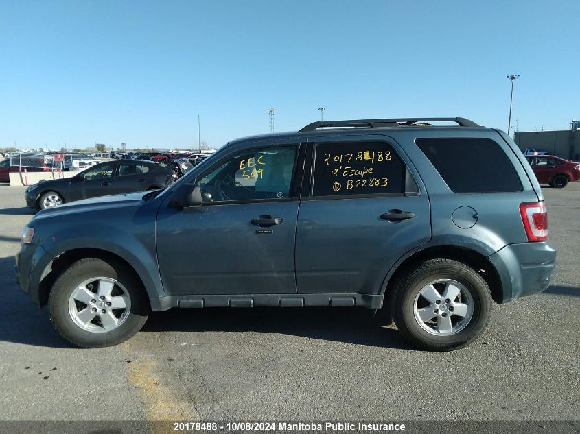 1FMCU9DGXCKB22883 2012 Ford Escape Xlt V6