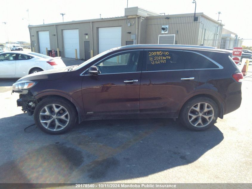 5XYPKDA51GG162489 2016 Kia Sorento Sx V6