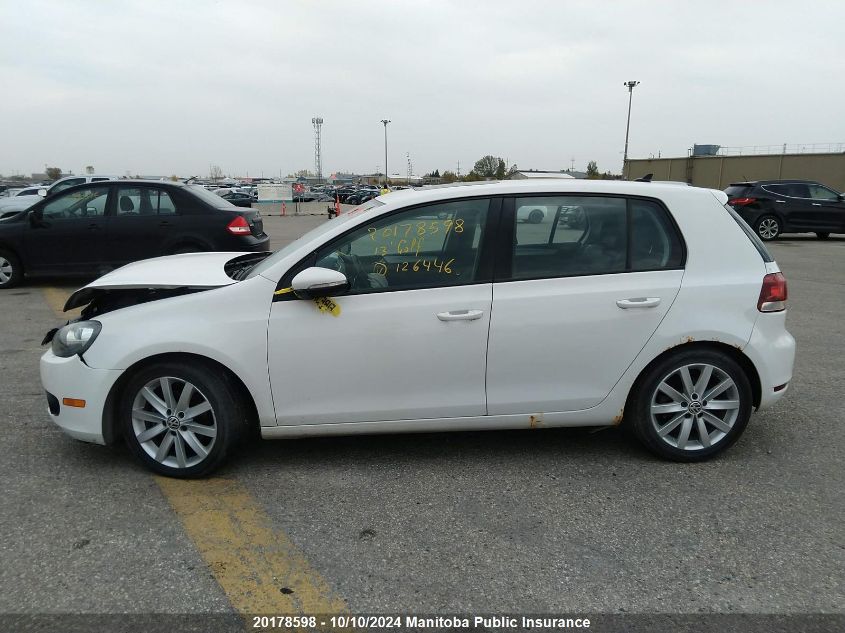 2013 Volkswagen Golf 2.5 VIN: WVWDA7AJ8DW126446 Lot: 20178598