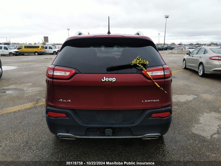 2016 Jeep Cherokee Limited VIN: 1C4PJMDS5GW130426 Lot: 20178758