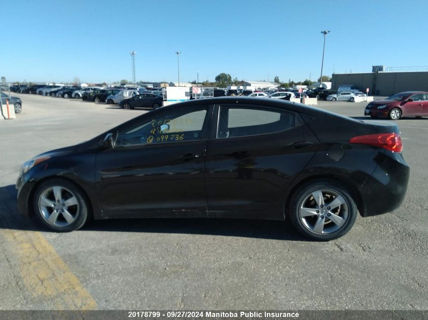 2012 Hyundai Elantra Gls VIN: 5NPDH4AEXCH099736 Lot: 20178799