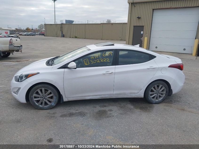 2015 Hyundai Elantra Gl VIN: KMHDH4AE2FU302222 Lot: 20178887