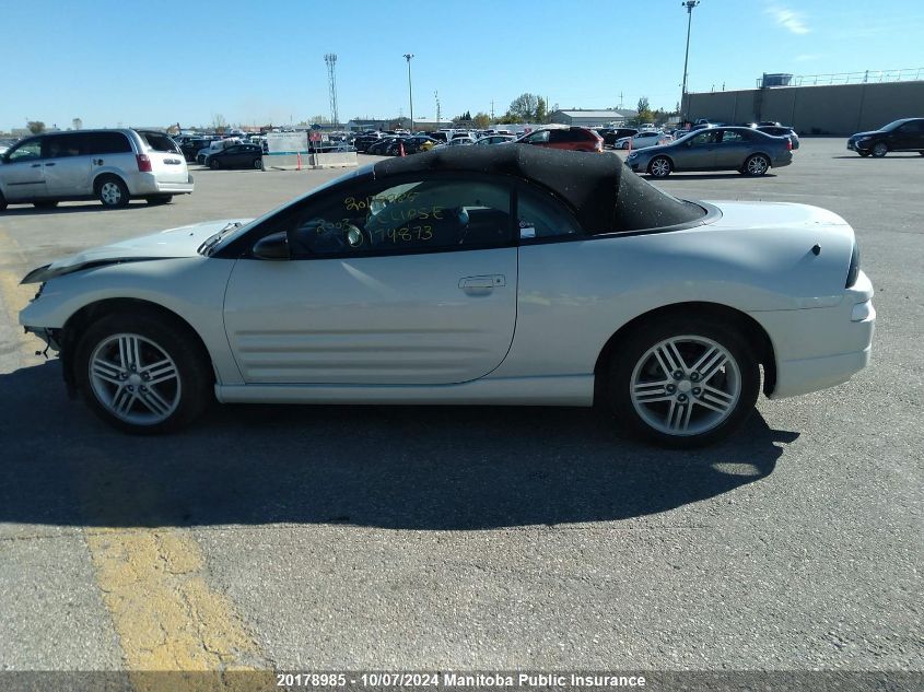 2003 Mitsubishi Eclipse Spyder Gts VIN: 4A3AE75H33E174873 Lot: 20178985