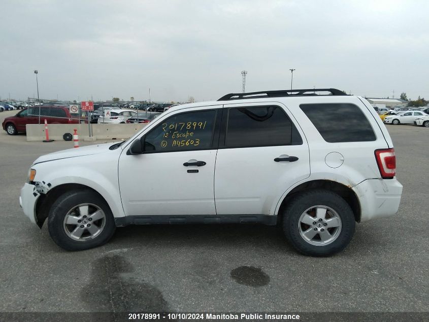 1FMCU9DG9CKA45603 2012 Ford Escape Xlt V6