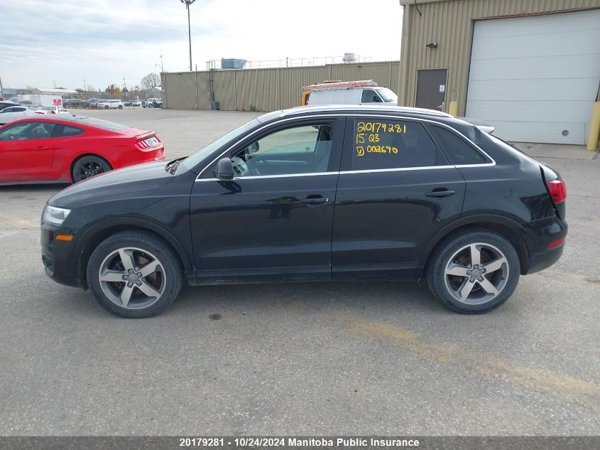 2015 Audi Q3 VIN: WA1EFEFS3FR002690 Lot: 20179281