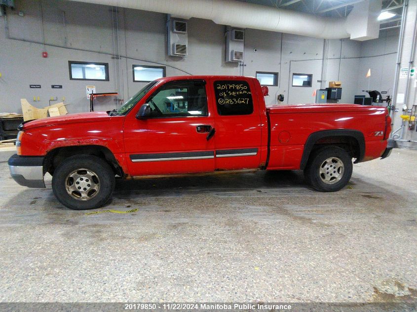 2003 Chevrolet Silverado 1500 Ls Ext Cab VIN: 2GCEK19T431283627 Lot: 20179850