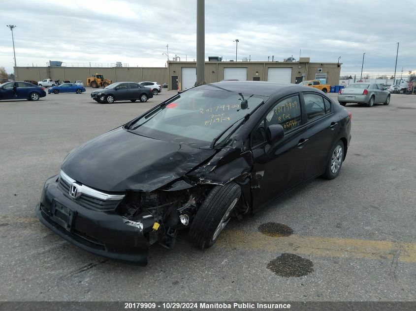 2012 Honda Civic Lx VIN: 2HGFB2F44CH051044 Lot: 20179909