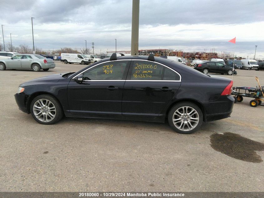 2007 Volvo S80 V8 VIN: YV1AH852771038300 Lot: 20180060