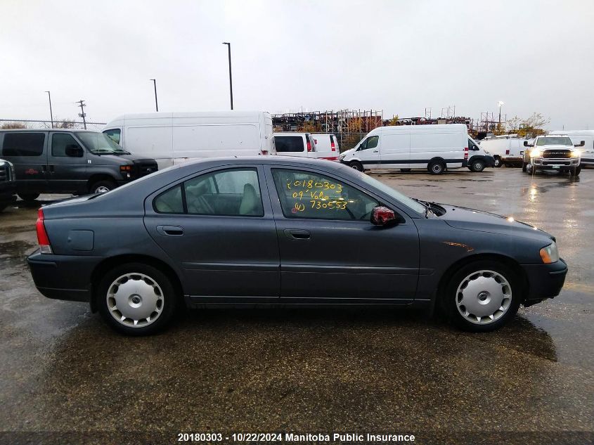 2009 Volvo S60 2.5T VIN: YV1RH592292730554 Lot: 20180303