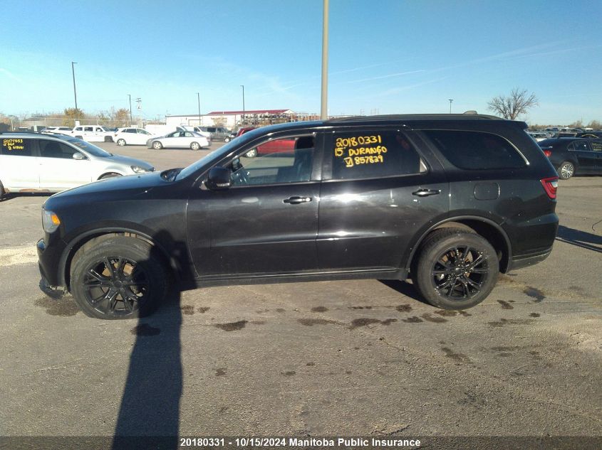 2015 Dodge Durango Limited VIN: 1C4RDJDGXFC857829 Lot: 20180331