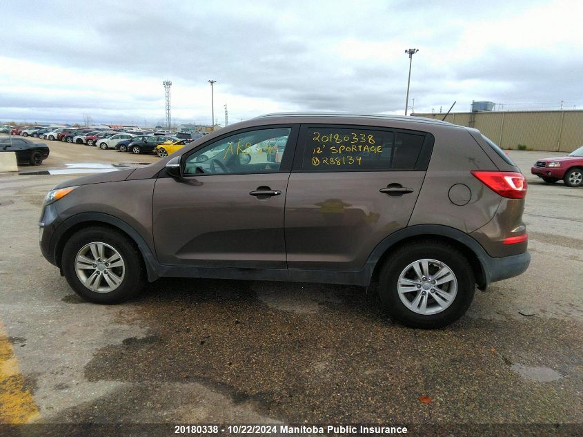 2012 Kia Sportage Lx VIN: KNDPB3A23C7288134 Lot: 20180338