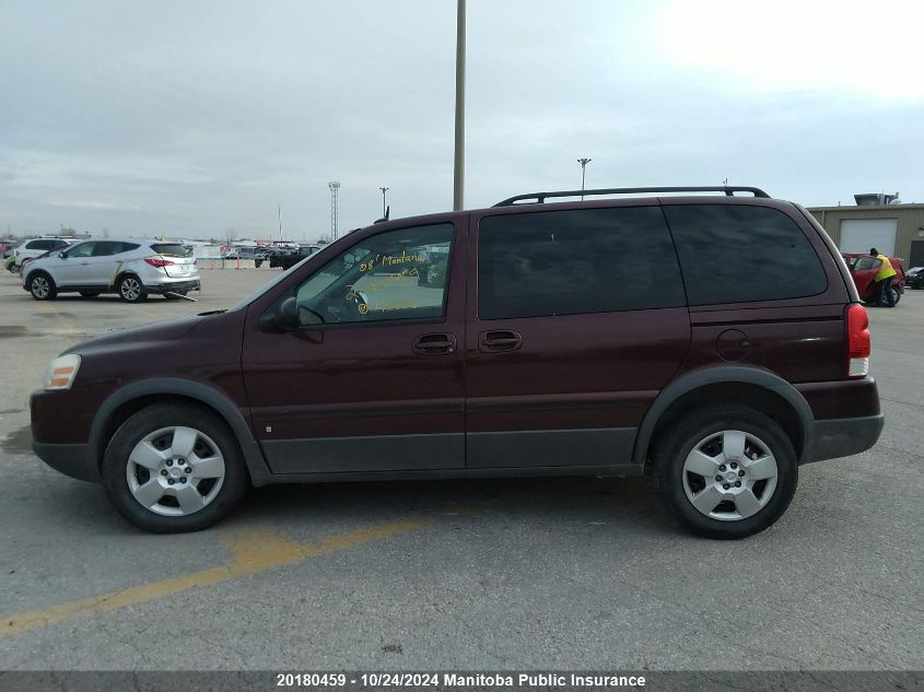 2008 Pontiac Montana Sv6 Sv6 VIN: 1GMDU03W38D171606 Lot: 20180459