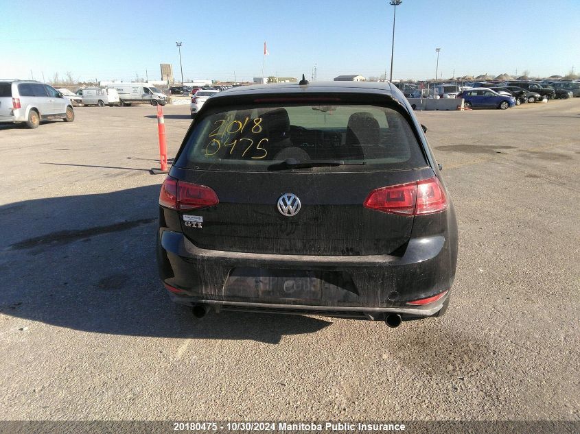 2016 Volkswagen Gti 2.0T VIN: 3VW4T7AU7GM014422 Lot: 20180475