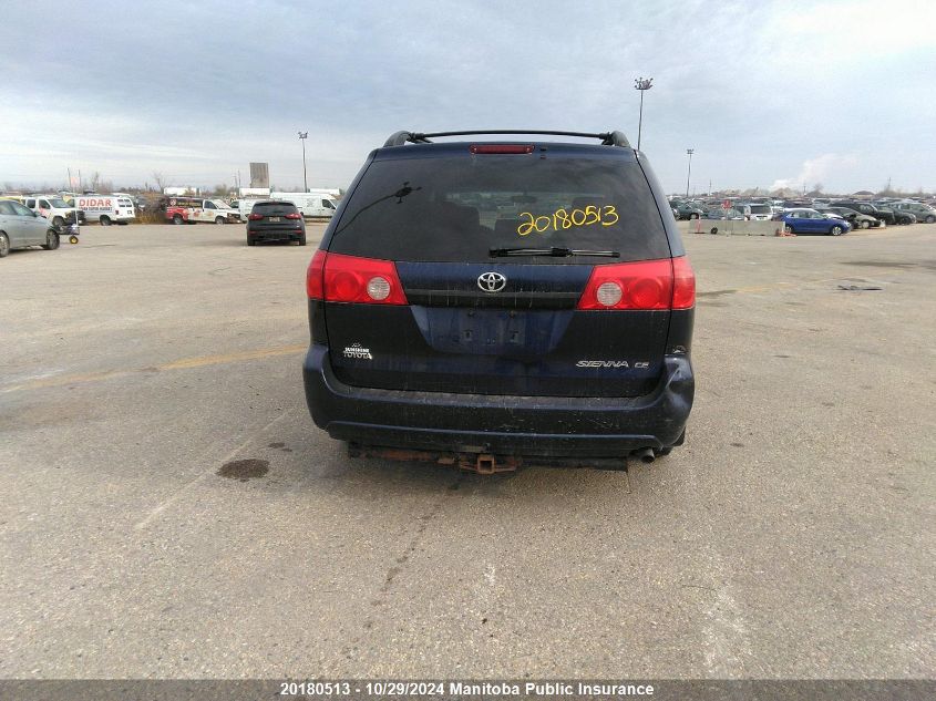 2007 Toyota Sienna Ce V6 VIN: 5TDZK29C87S049612 Lot: 20180513