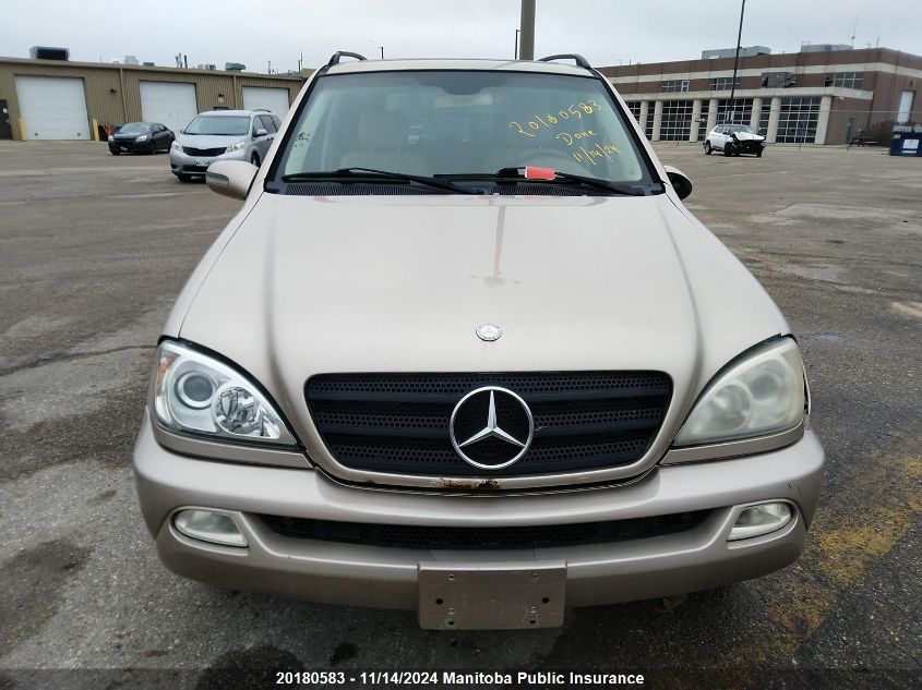 2003 Mercedes Benz Ml350 Classic VIN: 4JGAB57E03A410594 Lot: 20180583