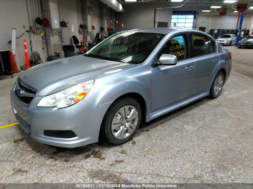 2012 Subaru Legacy 2.5I VIN: 4S3BMGA62C3033822 Lot: 20180617