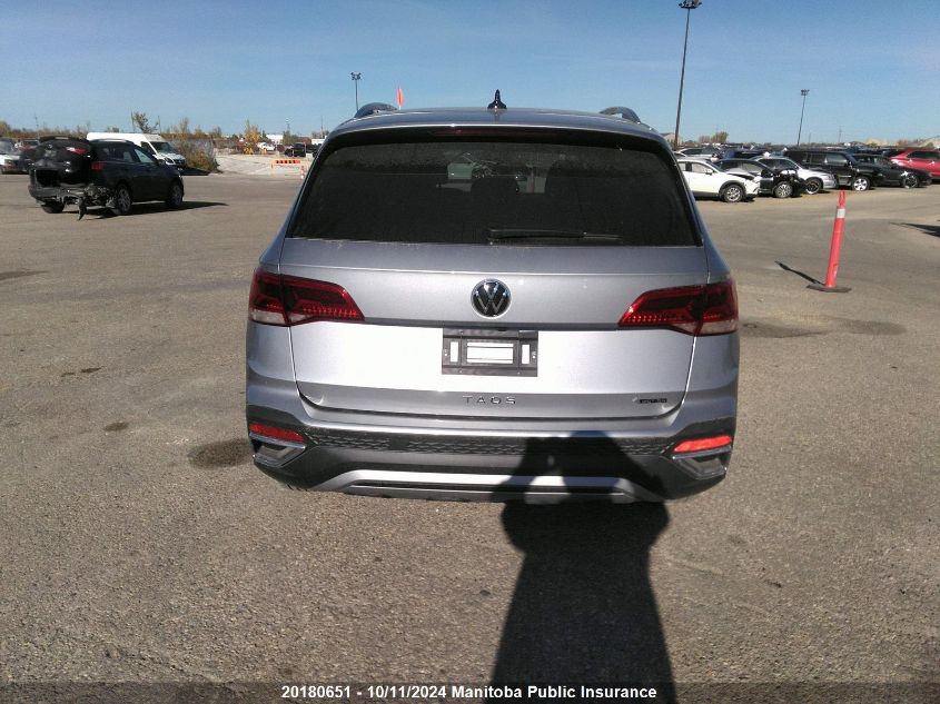 2024 Volkswagen Taos Comfortline 1.5 Tsi VIN: 3VVUX7B24RM099230 Lot: 20180651