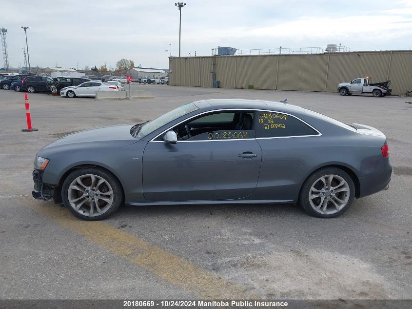 2012 Audi S5 4.2 Quattro VIN: WAULVBFR3CA007102 Lot: 20180669