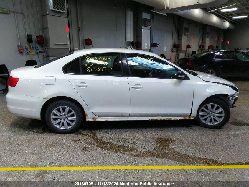 2011 Volkswagen Jetta 2.0 VIN: 3VWDK7AJ3BM384719 Lot: 20180705