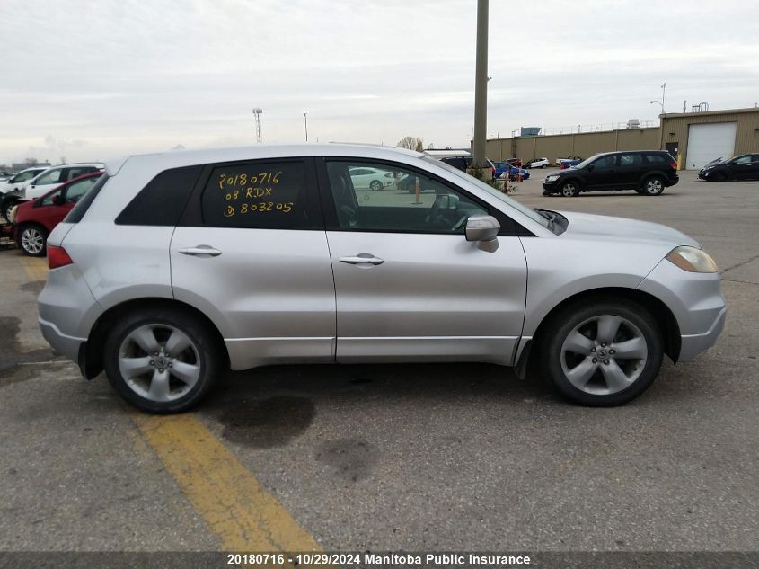 2008 Acura Rdx VIN: 5J8TB18548A803205 Lot: 20180716