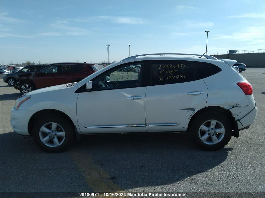 2012 Nissan Rogue Sv VIN: JN8AS5MV3CW397839 Lot: 20180971