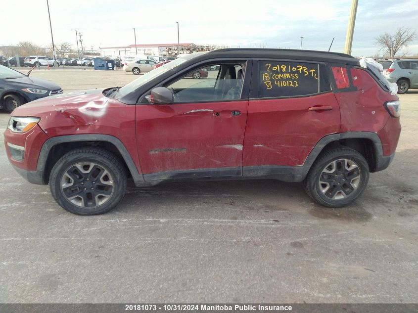 2018 Jeep Compass Trailhawk VIN: 3C4NJDDB1JT410123 Lot: 20181073