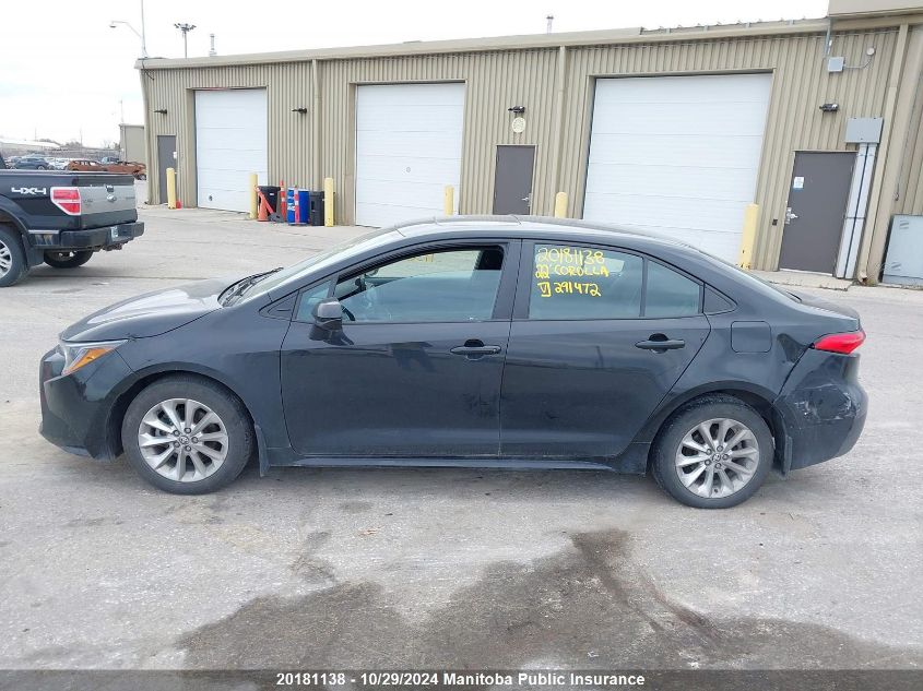 2022 Toyota Corolla Le VIN: 5YFBPMBE0NP291472 Lot: 20181138