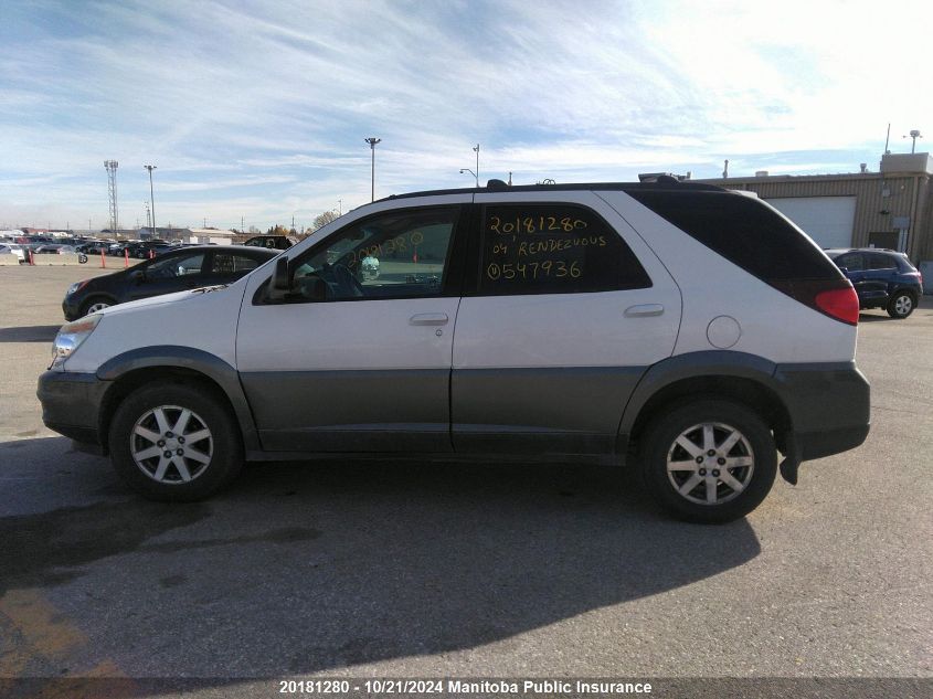 2004 Buick Rendezvous Cx VIN: 3G5DA03E14S547936 Lot: 20181280